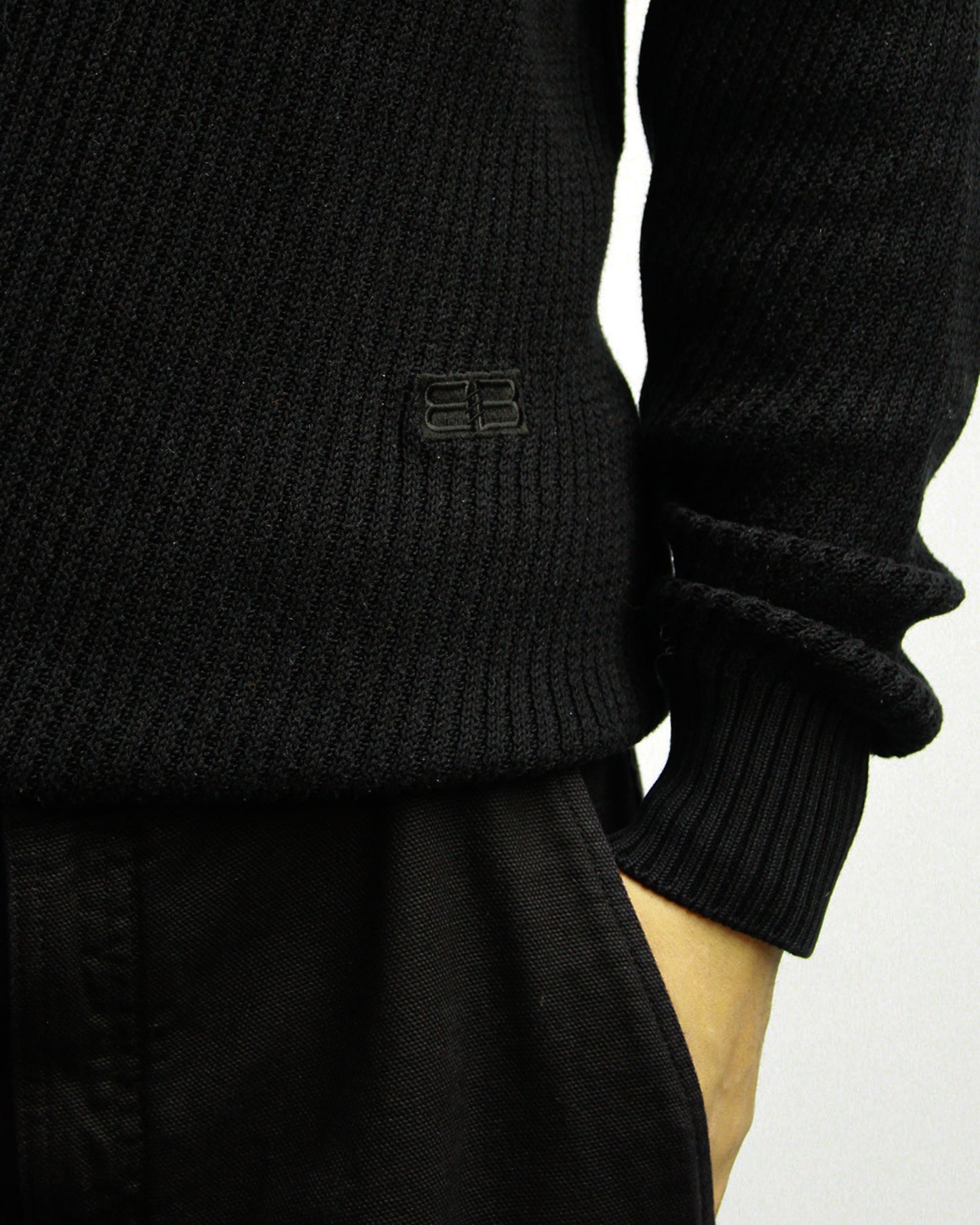 BALENCIAGA 1990's Diagonal Knit Sweater